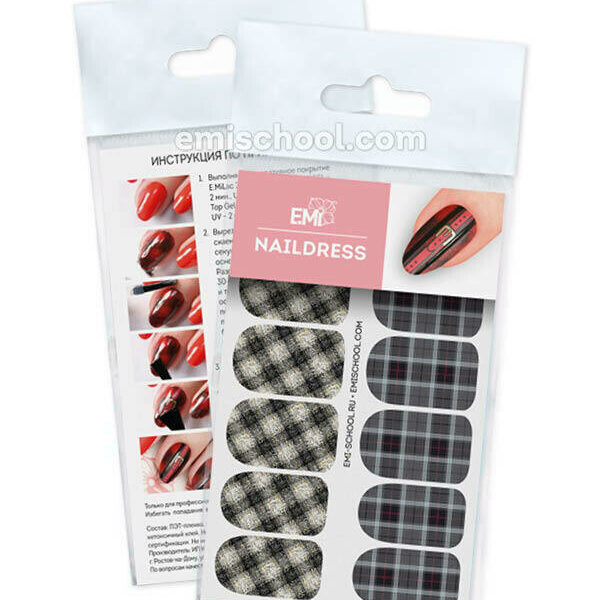 Naildress Slider Design 48 Check Pattern sticker unghii