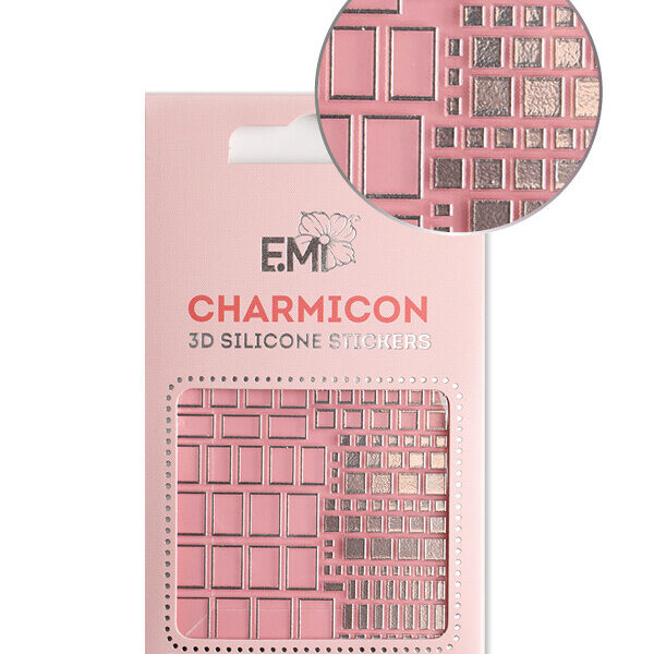 Mini Charmicon 3D Squares Silver Nr.159 sticker unghii