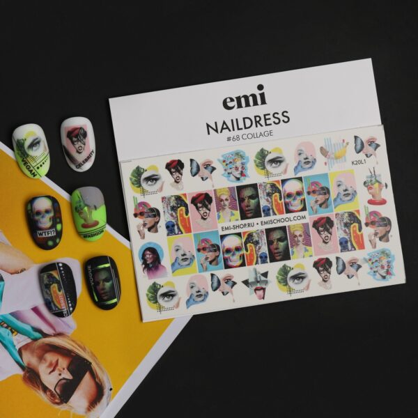 Mini Naildress Collage Nr.68 sticker unghii