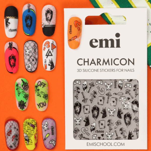 Mini Charmicon 3D Silicone Stickers Nr.220 Chaos