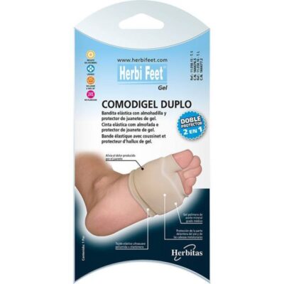 Comodigel Duplo, protectie elastică pentru bunion cu pernuță cu gel, marime S, IN11.058.15