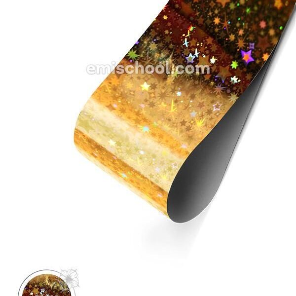 Folie unghii Holografica Gold Stars