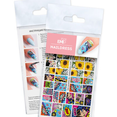 Mini Naildress Slider Design Nr.55 Pop Art sticker unghii