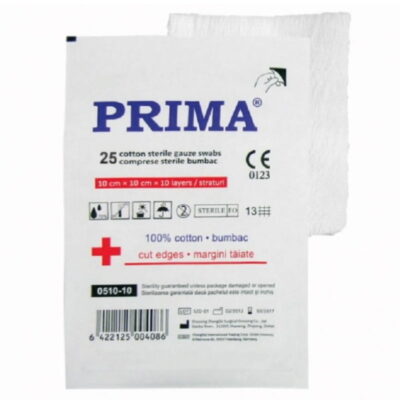 Comprese Sterile Tifon PRIMA 10×10 25buc/pachet 0510-25