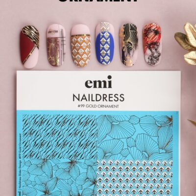 Mini Naildress Slider Design Nr.99 Gold Ornament  sticker unghii